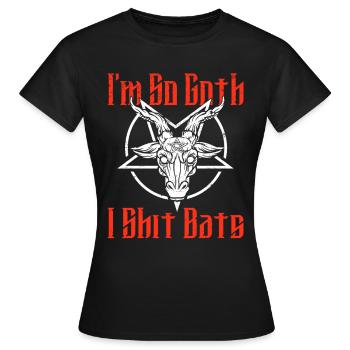 Satan Beelzebub Teufel Gothic Pentagram Mystisch - Frauen T-Shirt - Schwarz - Vorne - AI Model Female 172 dark (172cm)