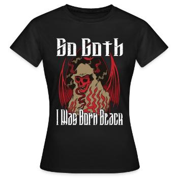 Satan Belzébuth Diable Gothique Pentagramme Mystique - T-shirt Femme - noir - Devant - AI Model Female 172 dark (172cm)