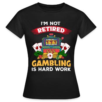 Casino Gambling Slot Machine à sous Jeu de cartes - T-shirt Femme - noir - Devant - AI Model Female 172 dark (172cm)