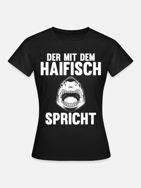 Fische Haifisch - Frauen T-Shirt - Schwarz