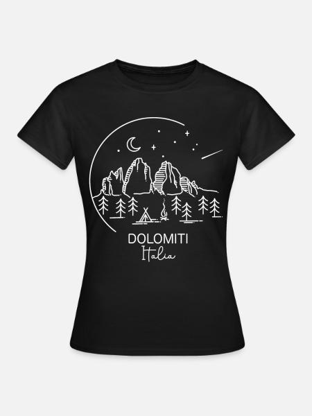 Dolomiten Drei Zinnen Tre Cime di Lavaredo Wandern - Frauen T-Shirt - Schwarz