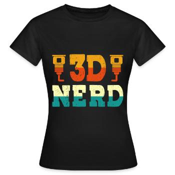 3D Nerd 3D Printer Nozzle 3D Printing Lover - Women's T-Shirt - black - Front - AI Model Female 172 dark (172cm)