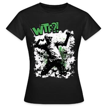 WTF Abréviation Cool Dicton Abitur School - T-shirt Femme - noir - Devant - AI Model Female 172 dark (172cm)