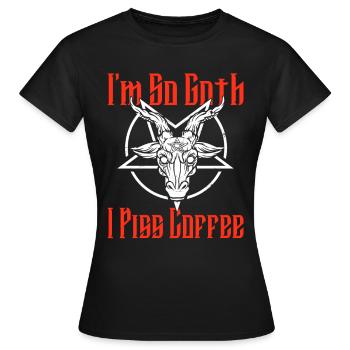 Satan Belzébuth Diable Gothique Pentagramme Mystique - T-shirt Femme - noir - Devant - AI Model Female 172 dark (172cm)