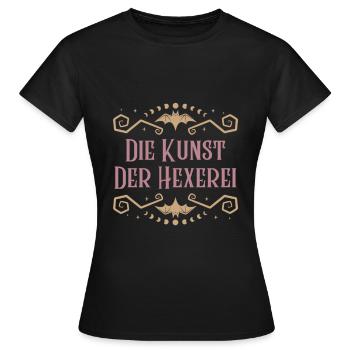 Die Kunst der Hexerei Gothic Design - Frauen T-Shirt - Schwarz - Vorne - AI Model Female 172 dark (172cm)