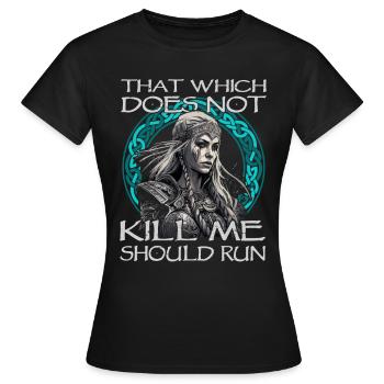 Vikings | Nordic Vikinger | Shield Maiden - Women's T-Shirt - black - Front - AI Model Female 172 dark (172cm)