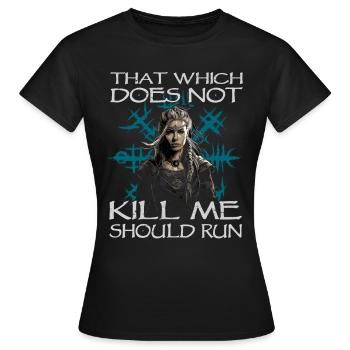 Vikings | Nordic Vikinger | Shield Maiden - Women's T-Shirt - black - Front - AI Model Female 172 dark (172cm)