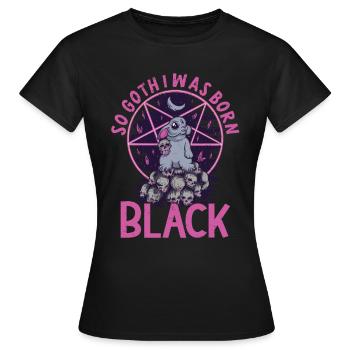 Satan Beelzebub Teufel Gothic Pentagram Mystisch - Frauen T-Shirt - Schwarz - Vorne - AI Model Female 172 dark (172cm)