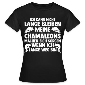 Meine Chamäleons machen sich sorgen - Frauen T-Shirt - Schwarz - Vorne - AI Model Female 172 dark (172cm)