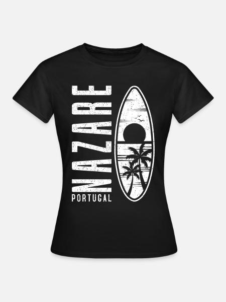 Nazare Surfboard Portugal - Women's T-Shirt - black
