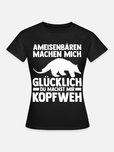 Ameisenbär - Frauen T-Shirt - Schwarz