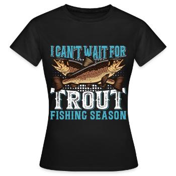 Funny Fishing Men Women - Frauen T-Shirt - Schwarz - Vorne - AI Model Female 172 dark (172cm)