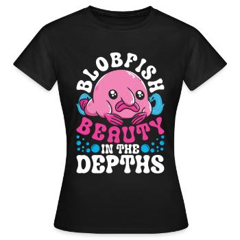 Blobfisch Blobfish Beauté dans les profondeurs - T-shirt Femme - noir - Devant - AI Model Female 172 dark (172cm)