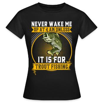 Funny Fishing Men Women - Frauen T-Shirt - Schwarz - Vorne - AI Model Female 172 dark (172cm)