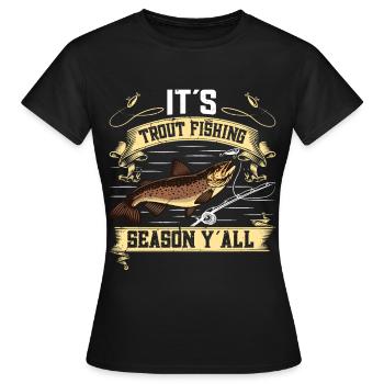 Funny Fishing Men Women - Frauen T-Shirt - Schwarz - Vorne - AI Model Female 172 dark (172cm)
