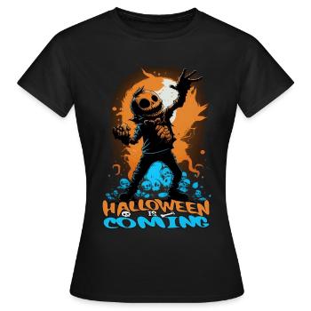 Halloween Jack O Lantern Dabbing Pumpkin - Women's T-Shirt - black - Front - AI Model Female 172 dark (172cm)