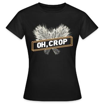 Agriculteur Céréaliculteur Ferme Pays des oeufs - T-shirt Femme - noir - Devant - AI Model Female 172 dark (172cm)