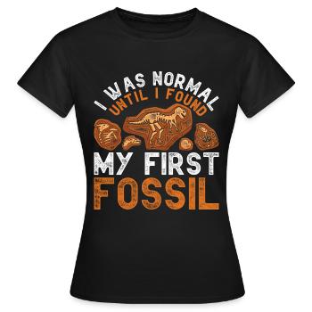 Paléontologie Paléontologue - T-shirt Femme - noir - Devant - AI Model Female 172 dark (172cm)