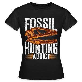 Chasseur de fossiles Paléontologie accro Paléontologie - T-shirt Femme - noir - Devant - AI Model Female 172 dark (172cm)