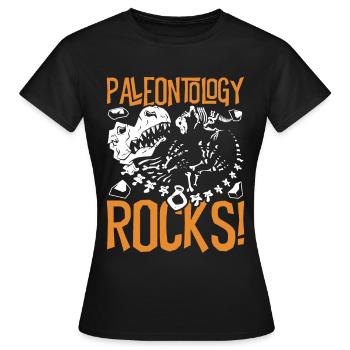 Paléontologie Rocks Paléontologie Paléontologue - T-shirt Femme - noir - Devant - AI Model Female 172 dark (172cm)