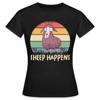 Agriculteur Éleveur Agneau Fermier Pays Oeuf Mouton - T-shirt Femme - noir - Devant - AI Model Female 172 dark (172cm)