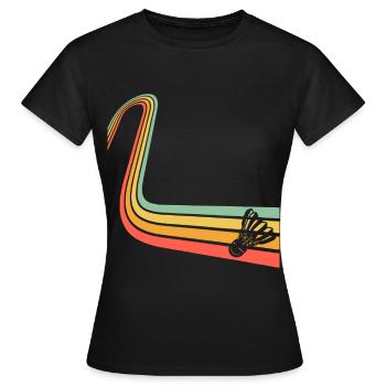 Badminton Federball - Frauen T-Shirt - Schwarz - Vorne - AI Model Female 172 dark (172cm)