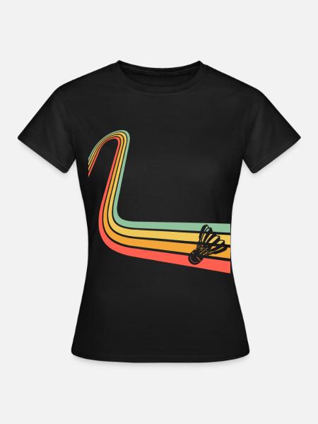 Badminton Federball - Frauen T-Shirt - Schwarz