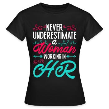 HR Manager Personalmanager - Frauen T-Shirt - Schwarz - Vorne - AI Model Female 172 dark (172cm)