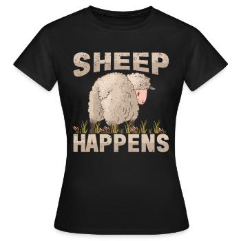 Farmer Farmer Lamb Farmer Farm Country Egg Sheep - Women's T-Shirt - black - Front - AI Model Female 172 dark (172cm)