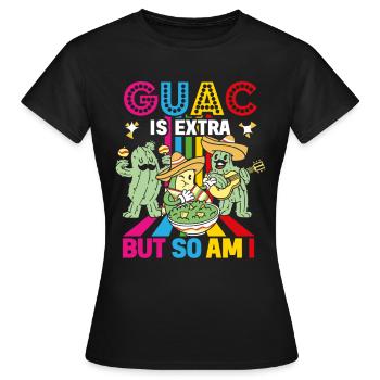 Avocat Guacamole Mexicain Mexique Latino - T-shirt Femme - noir - Devant - AI Model Female 172 dark (172cm)