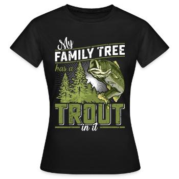 Funny Fishing Men Women - Frauen T-Shirt - Schwarz - Vorne - AI Model Female 172 dark (172cm)