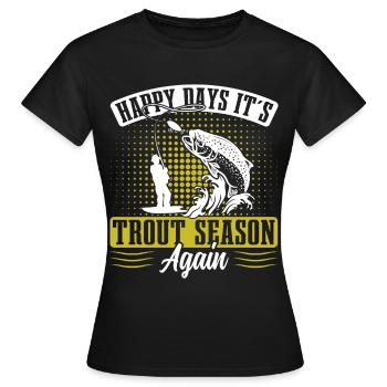 Funny Fishing Men Women - Frauen T-Shirt - Schwarz - Vorne - AI Model Female 172 dark (172cm)