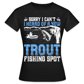 Funny Fishing Men Women - Frauen T-Shirt - Schwarz - Vorne - AI Model Female 172 dark (172cm)