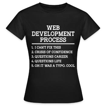 Webentwickler Website-entwicklung It-programmierer - Frauen T-Shirt - Schwarz - Vorne - AI Model Female 172 dark (172cm)