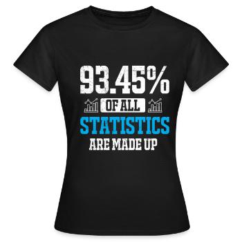 Statistik Datenanalyse Beruf Statistiker - Frauen T-Shirt - Schwarz - Vorne - AI Model Female 172 dark (172cm)