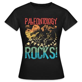 Paléontologie Rocks Paléontologie Paléontologue - T-shirt Femme - noir - Devant - AI Model Female 172 dark (172cm)