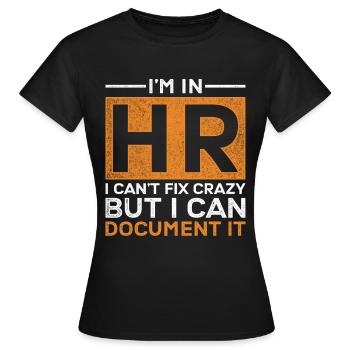 HR Manager Personalmanager - Frauen T-Shirt - Schwarz - Vorne - AI Model Female 172 dark (172cm)