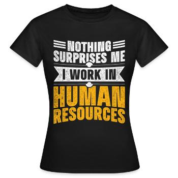 HR Manager Personalmanager - Frauen T-Shirt - Schwarz - Vorne - AI Model Female 172 dark (172cm)