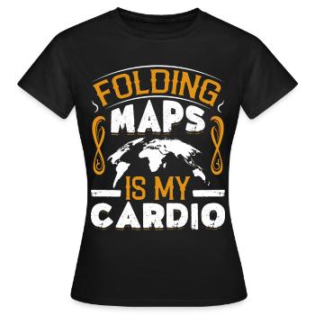 Cartographes - T-shirt Femme - noir - Devant - AI Model Female 172 dark (172cm)