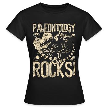 Paléontologie Rocks Paléontologie Paléontologue - T-shirt Femme - noir - Devant - AI Model Female 172 dark (172cm)
