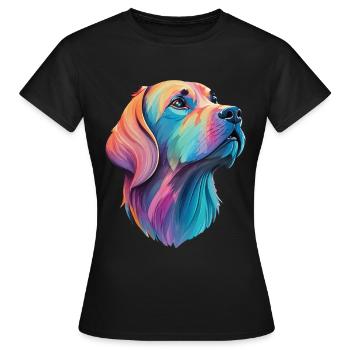 Labrador Hund - Liebevoller Vierbeiner Design - Frauen T-Shirt - Schwarz - Vorne - AI Model Female 172 dark (172cm)