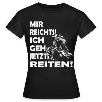 Turnier Trottel - Westernpferd & Westernreiter - Frauen T-Shirt - Schwarz - Vorne - AI Model Female 172 dark (172cm)