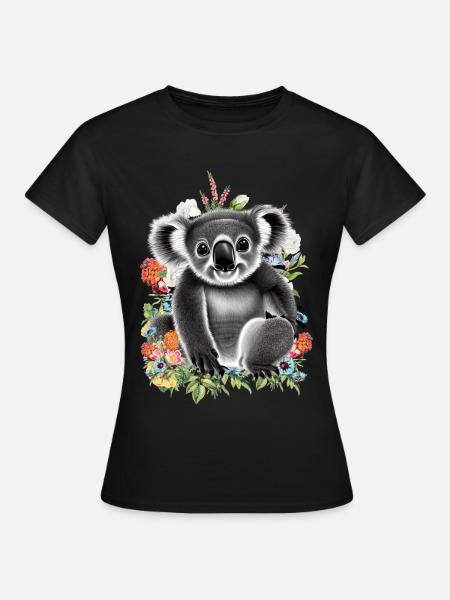 Koala - Frauen T-Shirt - Schwarz