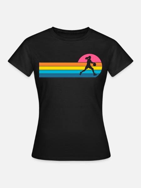 Basketball Basketballerin Frauen - Frauen T-Shirt - Schwarz