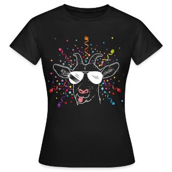Carnaval de Cologne Carnaval de Cologne Confettis Carnaval Carnaval - T-shirt Femme - noir - Devant - AI Model Female 172 dark (172cm)