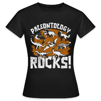 Paléontologie Rocks Paléontologie Paléontologue - T-shirt Femme - noir - Devant - AI Model Female 172 dark (172cm)