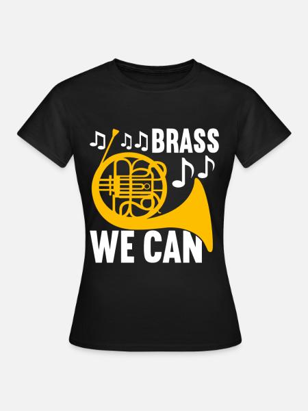 Horn Blechblasinstrument - Frauen T-Shirt - Schwarz