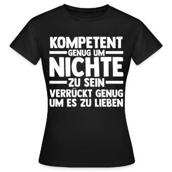 Nichte - Frauen T-Shirt - Schwarz - Vorne - AI Model Female 172 dark (172cm)
