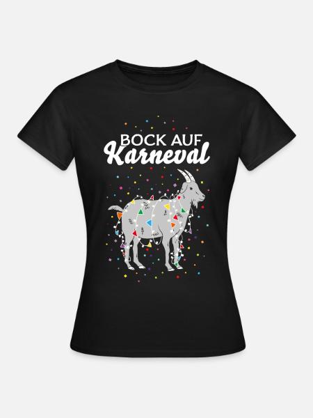 Karneval Fasching Konfetti Fastelovend Geißbock - Frauen T-Shirt - Schwarz