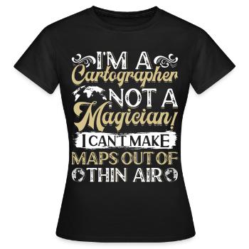 Cartographes - T-shirt Femme - noir - Devant - AI Model Female 172 dark (172cm)